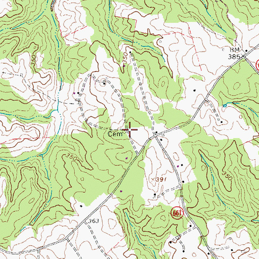 Topographic Map of Taylor Cemetery, VA