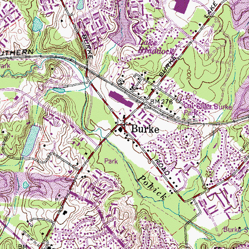 Topographic Map of Burke, VA