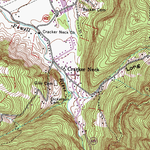 Topographic Map of Cracker Neck, VA