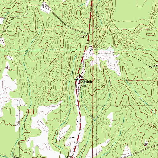 Topographic Map of Shiloh Elementary School (historical), AL