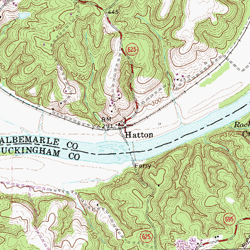 Topographic Map of Hatton, VA