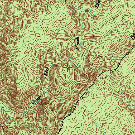 Topographic Map of Little Mountain, VA