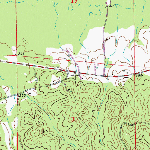 Topographic Map of Cedar Grove Church, AL