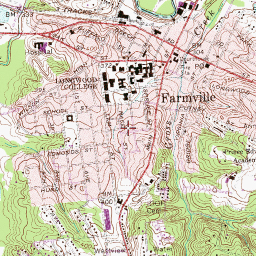 Topographic Map of Bedford Hall, VA