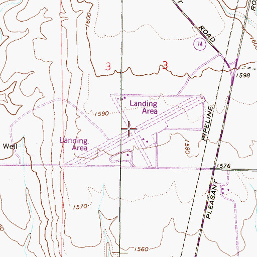 Topographic Map of Plaza de Alamos Shopping Center, AZ