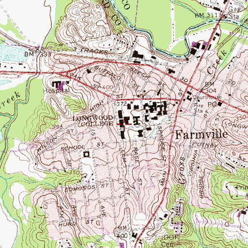 Topographic Map of Cox Hall, VA
