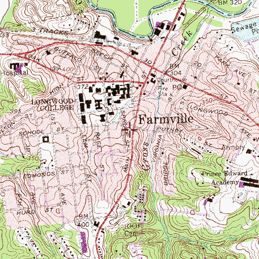 Topographic Map of Curry Hall, VA