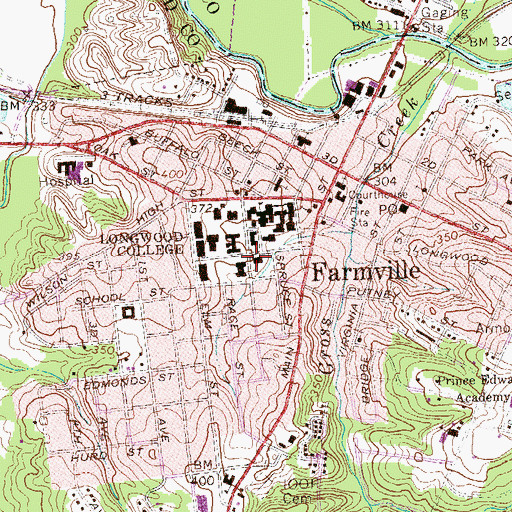 Topographic Map of Iler Hall, VA