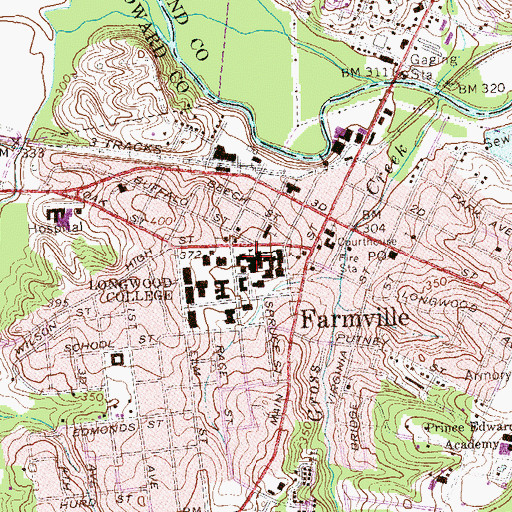 Topographic Map of Ruffner Hall, VA