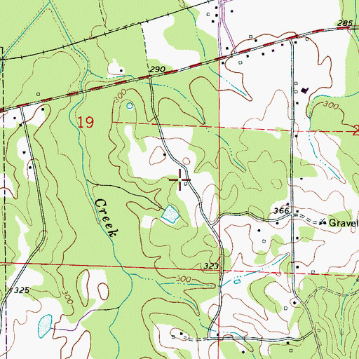 Topographic Map of South Lamar High School, AL