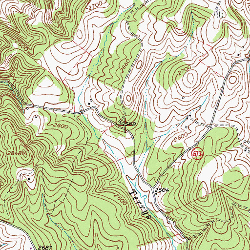 Topographic Map of Chapel Hill School (historical), VA