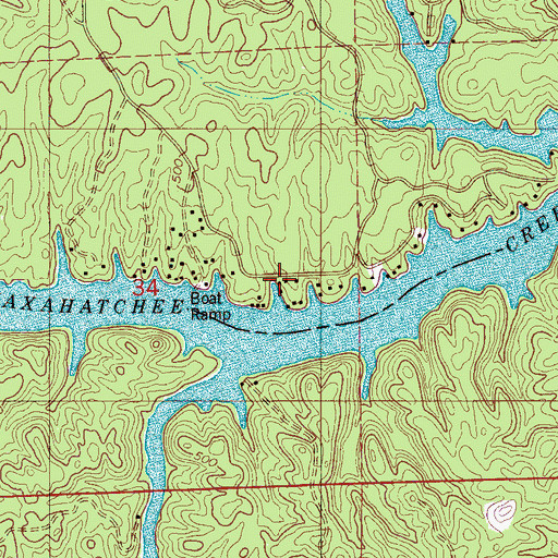 Topographic Map of Armstrong Camp, AL