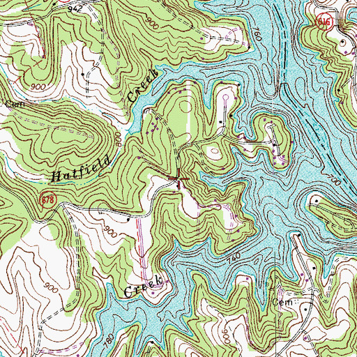 Topographic Map of Cape Carlyn, VA