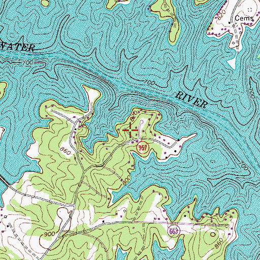 Topographic Map of Crazy Horse Campground, VA