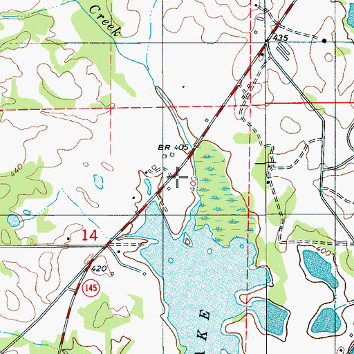 Topographic Map of Ingram Camp, AL