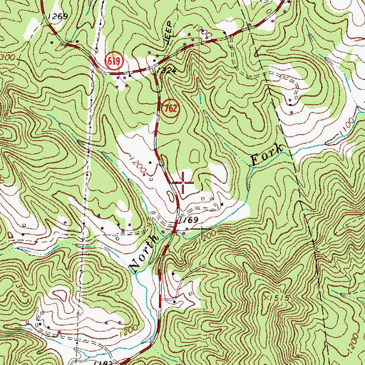 Topographic Map of Hancock School (historical), VA