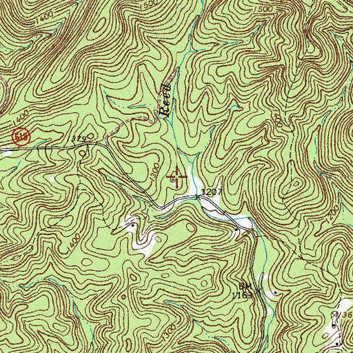 Topographic Map of Hunley School (historical), VA