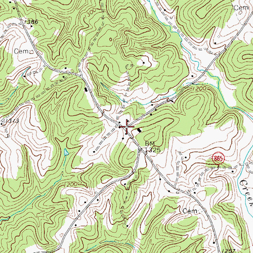 Topographic Map of Ingramville, VA