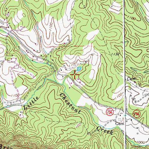 Topographic Map of Lee School (historical), VA