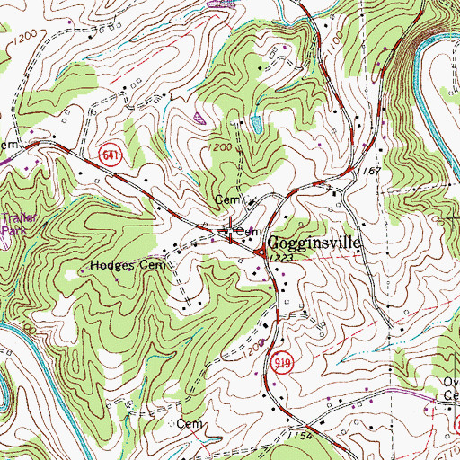 Topographic Map of Little Creek Primitive Baptist Church, VA