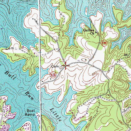 Topographic Map of Mount Zion Church (historical), VA