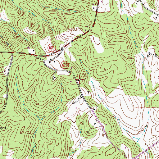 Topographic Map of Old Mount Airy Church (historical), VA