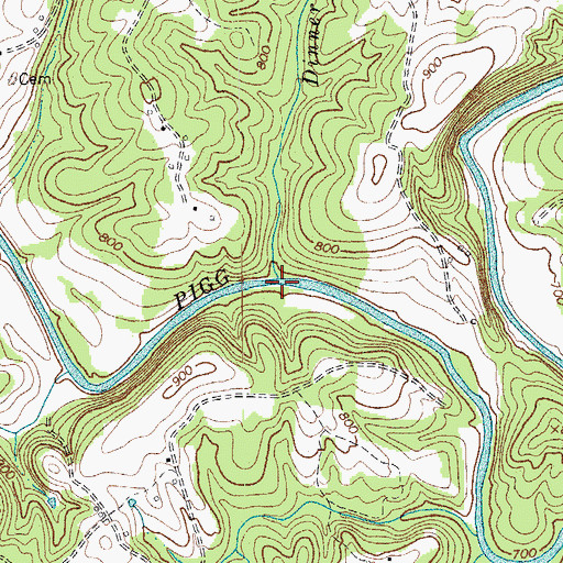 Topographic Map of Pearson Ford, VA