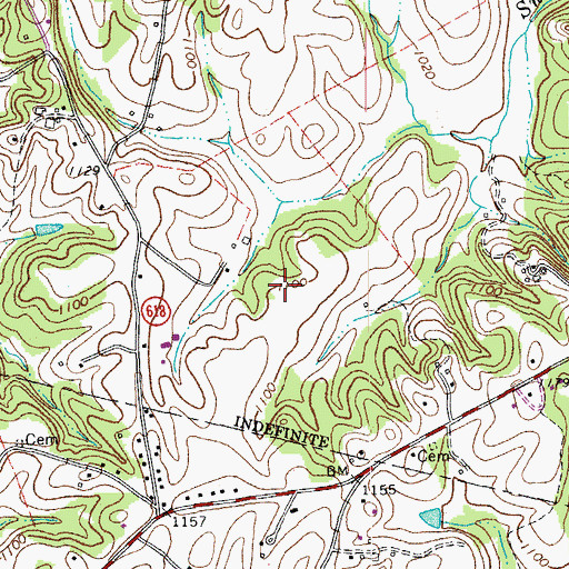 Topographic Map of Shady Grove School (historical), VA