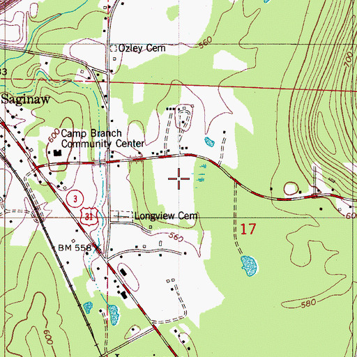 Topographic Map of Nelson Cemetery, AL