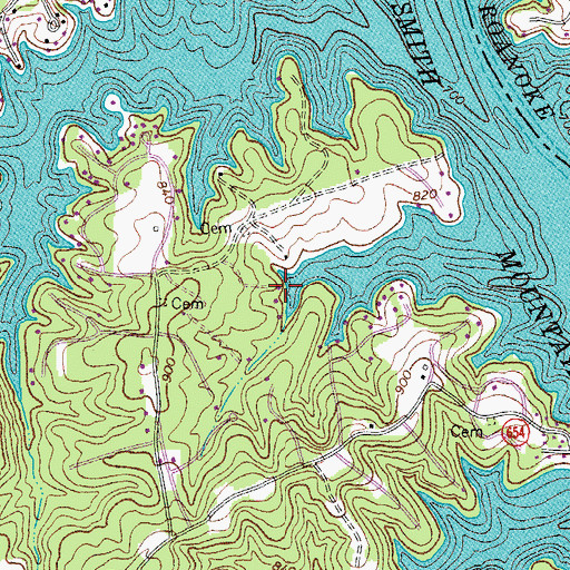 Topographic Map of The Waterfront, VA