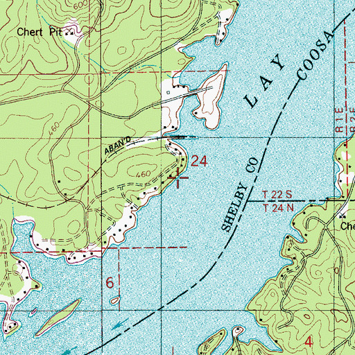 Topographic Map of Okomo Camp, AL
