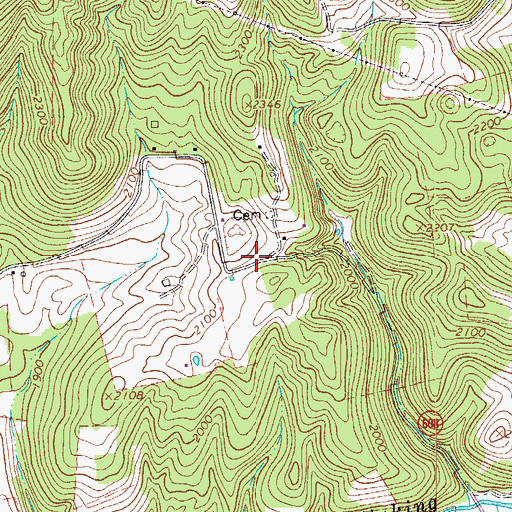 Topographic Map of Boyd Chapel (historical), VA