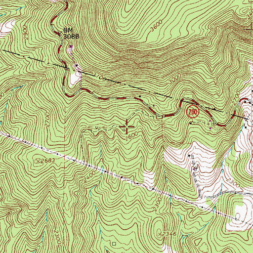 Topographic Map of Chestnut Grove School (historical), VA