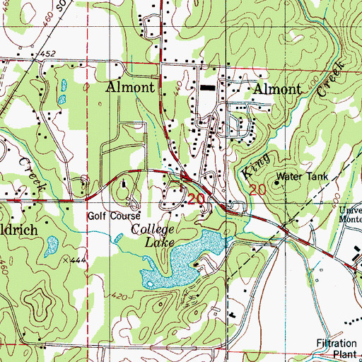 Topographic Map of Tapatuli (historical), AL