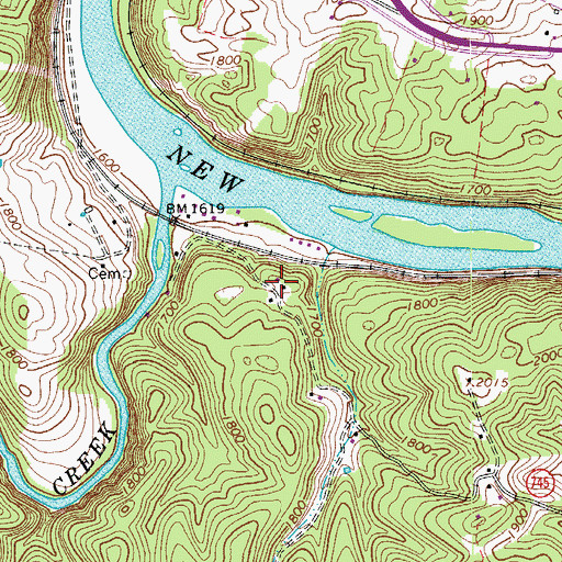 Topographic Map of Painter School (historical), VA