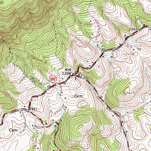 Topographic Map of Rocky Sink School (historical), VA