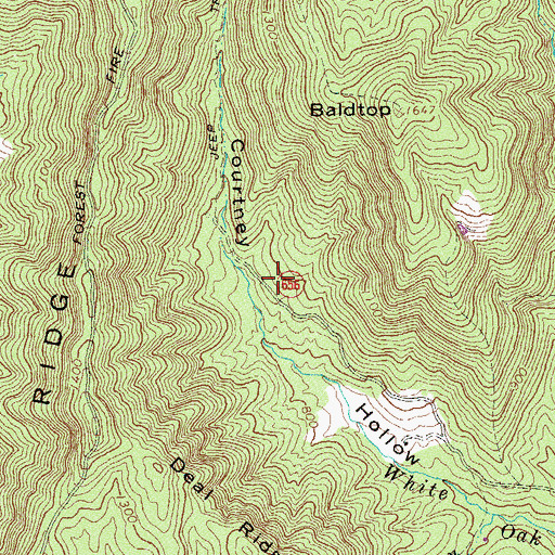 Topographic Map of German Ridge Church (historical), VA