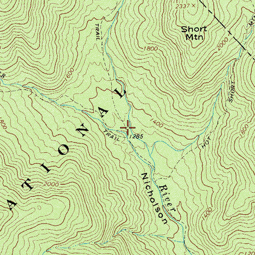 Topographic Map of Hughes River Church (historical), VA
