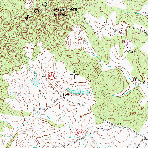 Topographic Map of Madison County, VA