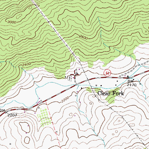 Topographic Map of Bishops Chapel (historical), VA