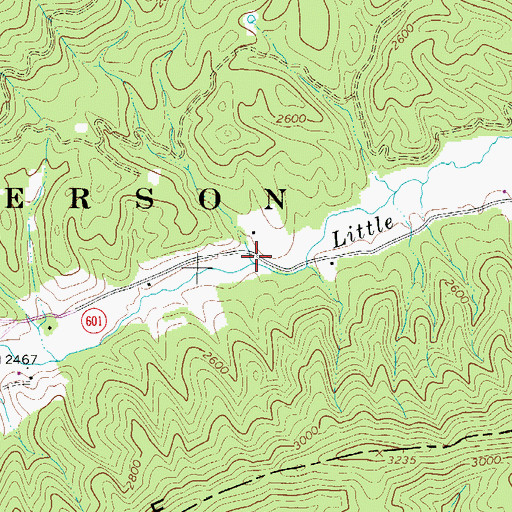 Topographic Map of Creed Branch, VA