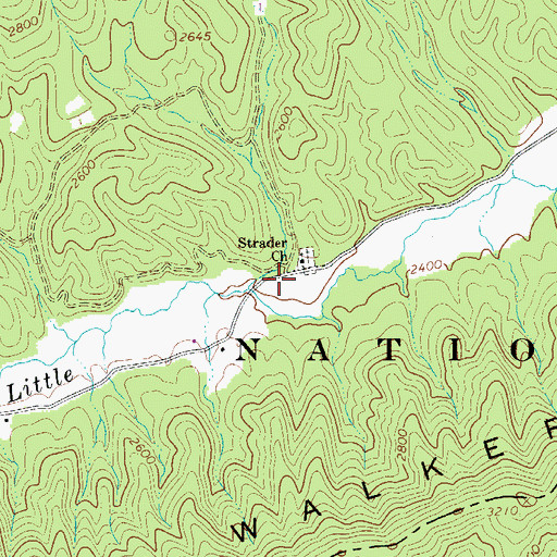Topographic Map of Little Creek School (historical), VA