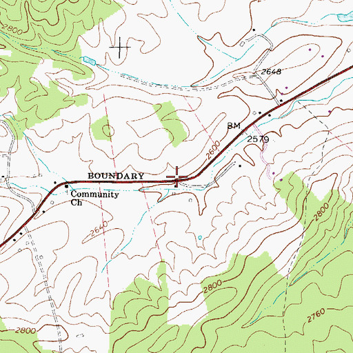 Topographic Map of Robinetts Store (historical), VA