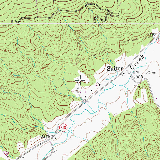 Topographic Map of Suiter School (historical), VA