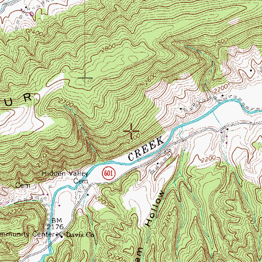 Topographic Map of Sulphur Spring Hollow, VA