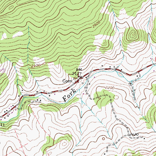 Topographic Map of Sunny Point School (historical), VA