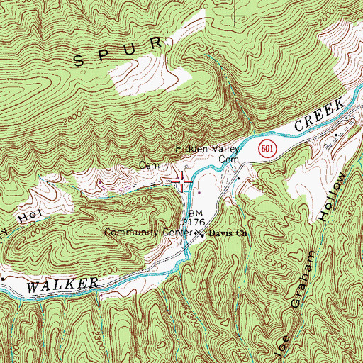 Topographic Map of Wash Place Hollow, VA