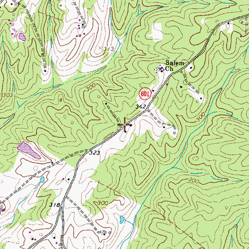 Topographic Map of Gays (historical), VA