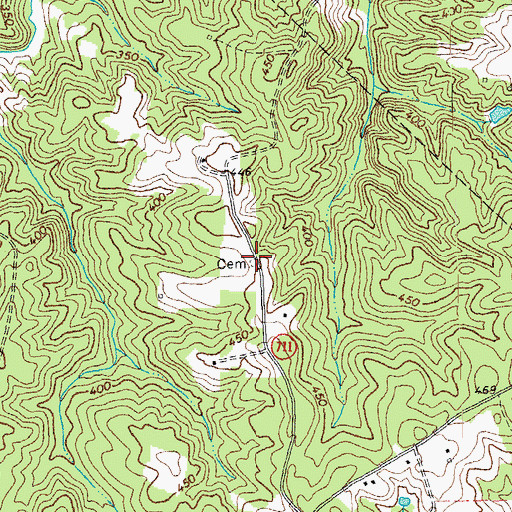 Topographic Map of Grubbs Cemetery, VA