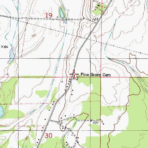 Topographic Map of Mars Hill Church, AL